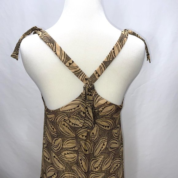 Diane Von Furstenberg Silk Tie Neck Tie Detail Sleeveless Print Top Halter Long - Picture 9 of 12